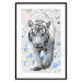 Poster White Tiger - tropical animal on background of colorful watercolor dots 127880 additionalThumb 18