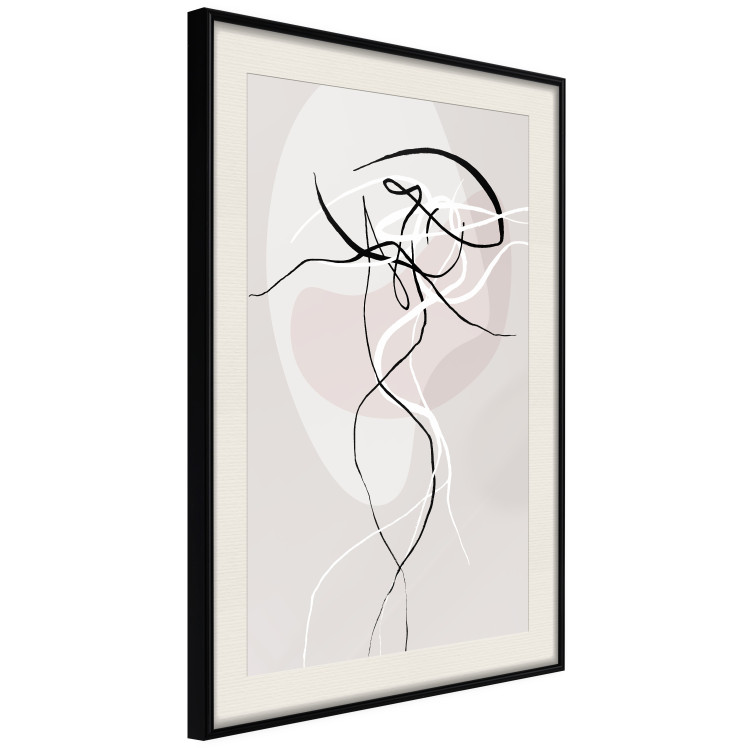 Wall Poster Beige Energy - abstract line art of human silhouette on light background 128080 additionalImage 2