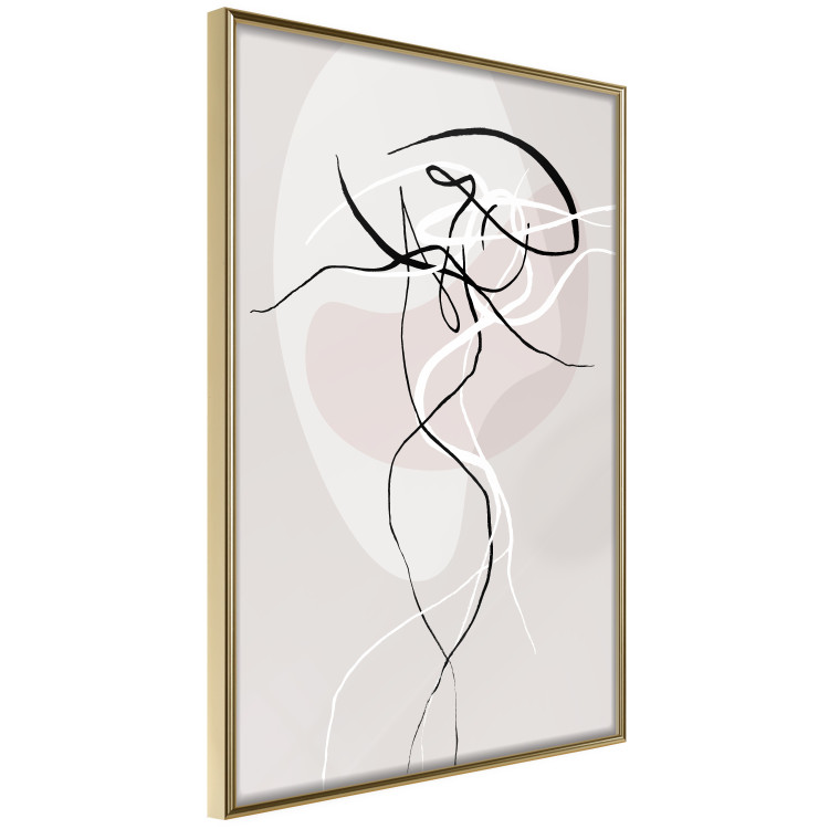 Wall Poster Beige Energy - abstract line art of human silhouette on light background 128080 additionalImage 12