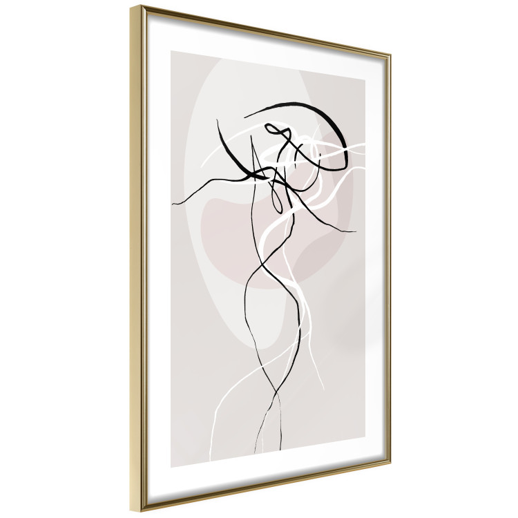 Wall Poster Beige Energy - abstract line art of human silhouette on light background 128080 additionalImage 9