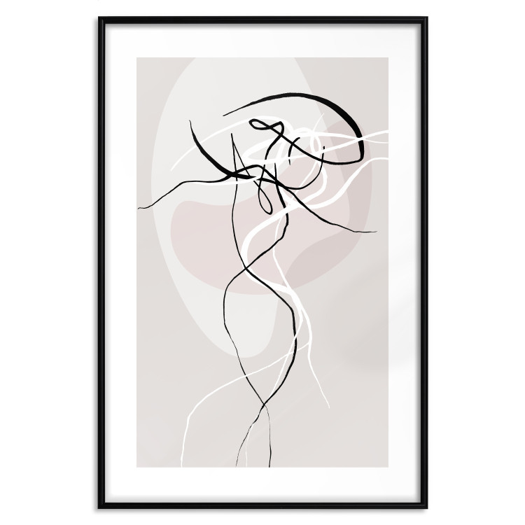 Wall Poster Beige Energy - abstract line art of human silhouette on light background 128080 additionalImage 15