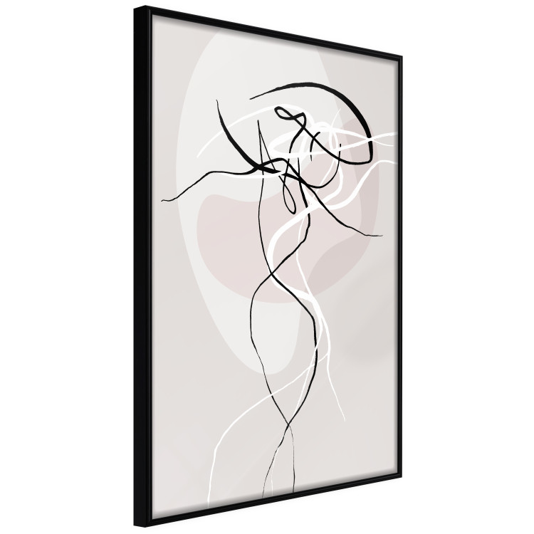 Wall Poster Beige Energy - abstract line art of human silhouette on light background 128080 additionalImage 11