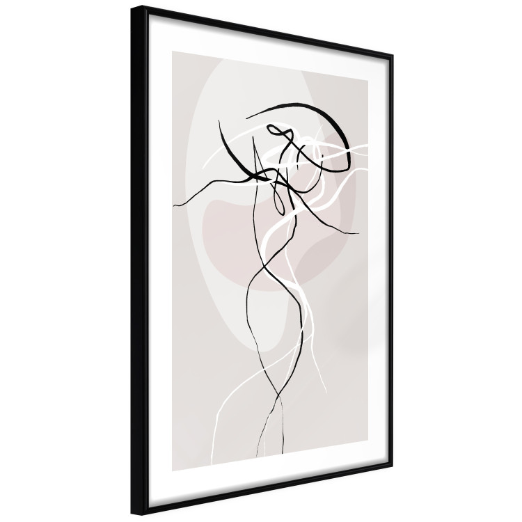 Wall Poster Beige Energy - abstract line art of human silhouette on light background 128080 additionalImage 6