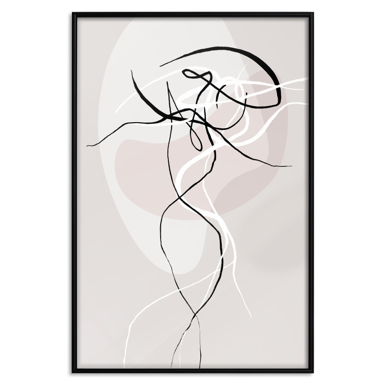 Wall Poster Beige Energy - abstract line art of human silhouette on light background 128080 additionalImage 16