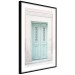 Wall Poster Minty Invitation - turquoise door against pastel architecture background 129480 additionalThumb 6