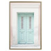 Wall Poster Minty Invitation - turquoise door against pastel architecture background 129480 additionalThumb 21