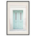 Wall Poster Minty Invitation - turquoise door against pastel architecture background 129480 additionalThumb 19