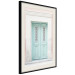 Wall Poster Minty Invitation - turquoise door against pastel architecture background 129480 additionalThumb 2