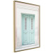 Wall Poster Minty Invitation - turquoise door against pastel architecture background 129480 additionalThumb 14