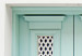 Wall Poster Minty Invitation - turquoise door against pastel architecture background 129480 additionalThumb 10