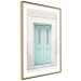 Wall Poster Minty Invitation - turquoise door against pastel architecture background 129480 additionalThumb 7