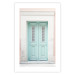 Wall Poster Minty Invitation - turquoise door against pastel architecture background 129480 additionalThumb 19