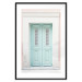 Wall Poster Minty Invitation - turquoise door against pastel architecture background 129480 additionalThumb 15