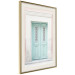 Wall Poster Minty Invitation - turquoise door against pastel architecture background 129480 additionalThumb 3