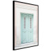 Wall Poster Minty Invitation - turquoise door against pastel architecture background 129480 additionalThumb 11