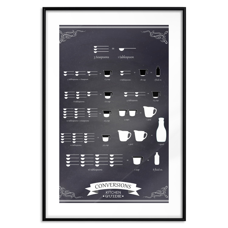 Wall Poster Kitchen Helper - black and white instructions with English text 129580 additionalImage 15