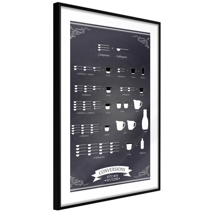 Wall Poster Kitchen Helper - black and white instructions with English text 129580 additionalImage 8