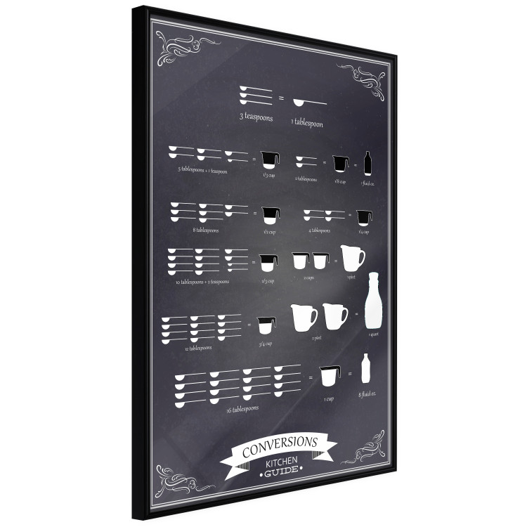 Wall Poster Kitchen Helper - black and white instructions with English text 129580 additionalImage 11