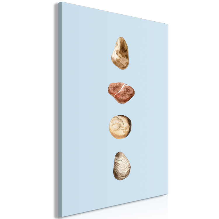 Canvas Print Treasures of Wanderlust (1-piece) Vertical - mountain and sea stones 129880 additionalImage 2