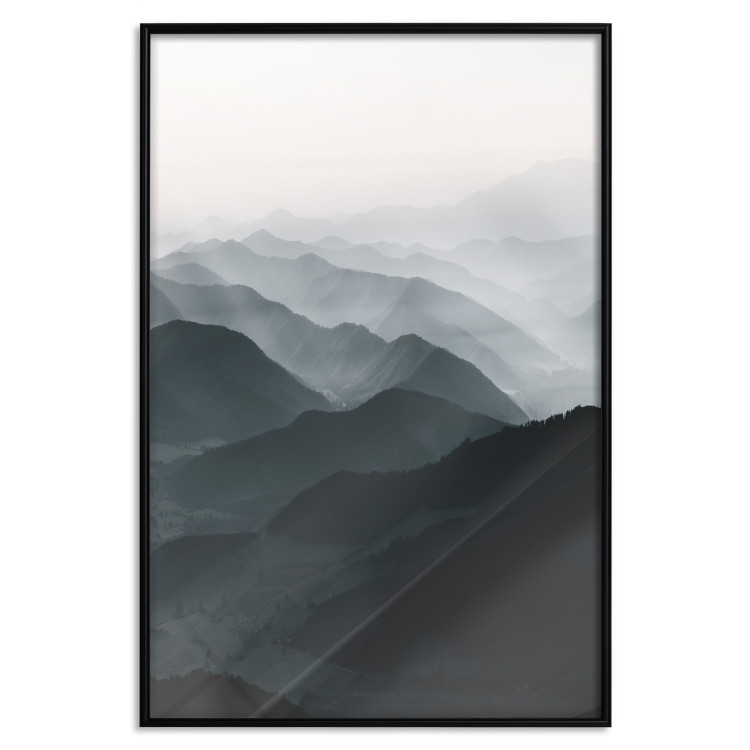 Wall Poster Parallel Ridges - dark mountain landscape against a bright light background 130380 additionalImage 18