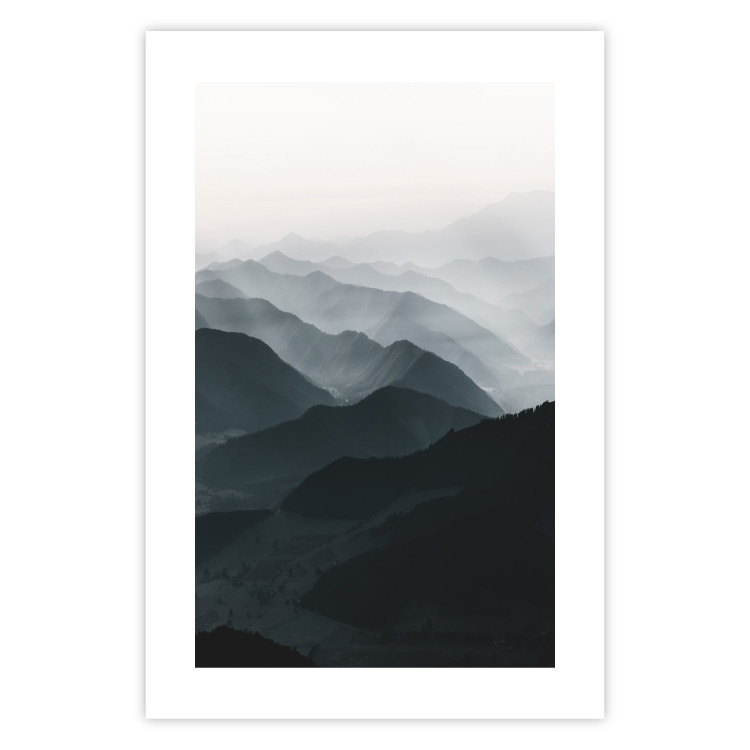 Wall Poster Parallel Ridges - dark mountain landscape against a bright light background 130380 additionalImage 25