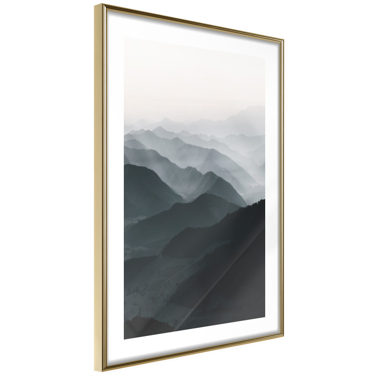 Wall Poster Parallel Ridges - dark mountain landscape against a bright light background 130380 additionalImage 5
