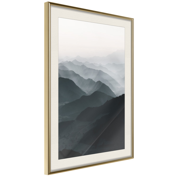 Wall Poster Parallel Ridges - dark mountain landscape against a bright light background 130380 additionalImage 12