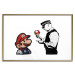 Poster Banksy: Mushroom Picker - colorful character and black policeman on a white background 132480 additionalThumb 16