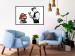 Poster Banksy: Mushroom Picker - colorful character and black policeman on a white background 132480 additionalThumb 3