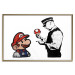 Poster Banksy: Mushroom Picker - colorful character and black policeman on a white background 132480 additionalThumb 20