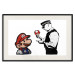 Poster Banksy: Mushroom Picker - colorful character and black policeman on a white background 132480 additionalThumb 18