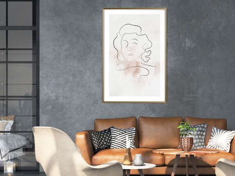 Wall Poster Star Line - abstract line art of Marilyn Monroe on a light background 134180 additionalImage 13