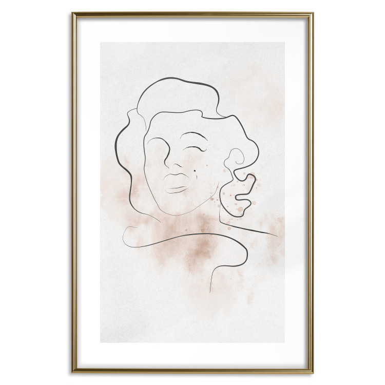 Wall Poster Star Line - abstract line art of Marilyn Monroe on a light background 134180 additionalImage 16