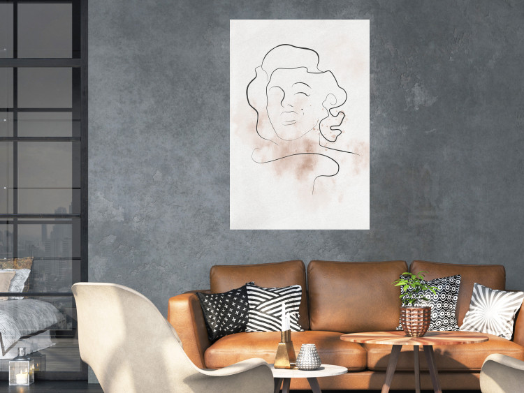 Wall Poster Star Line - abstract line art of Marilyn Monroe on a light background 134180 additionalImage 4