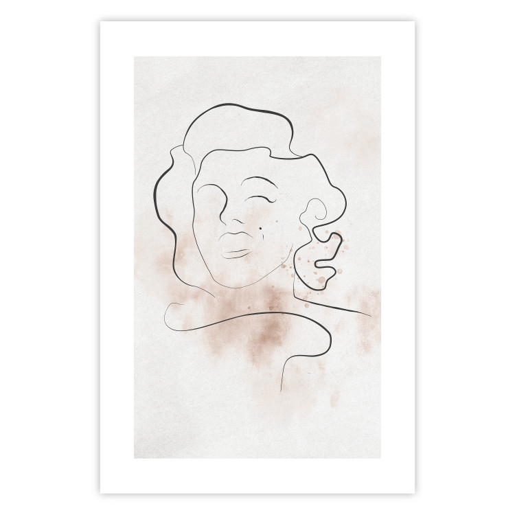 Wall Poster Star Line - abstract line art of Marilyn Monroe on a light background 134180 additionalImage 18