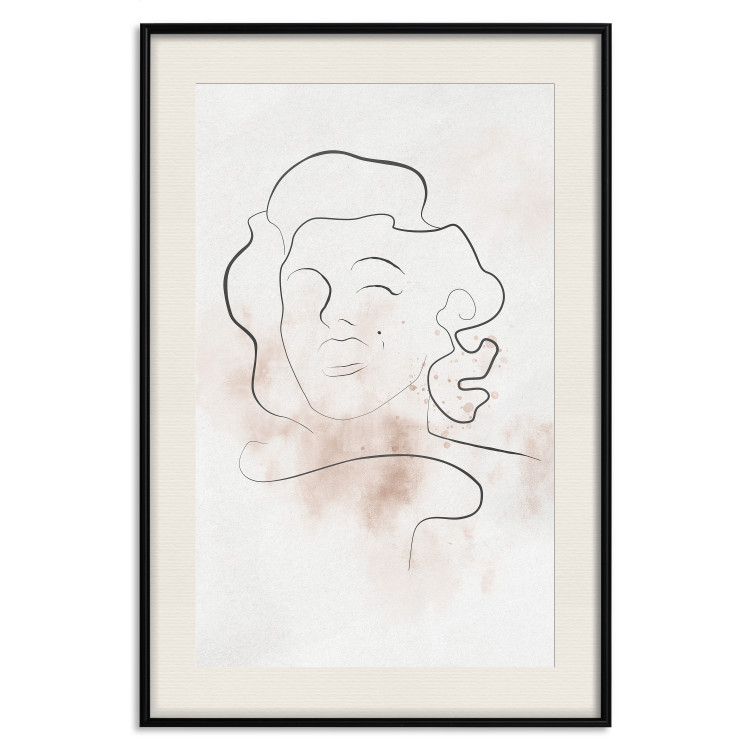 Wall Poster Star Line - abstract line art of Marilyn Monroe on a light background 134180 additionalImage 20