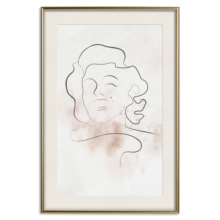 Wall Poster Star Line - abstract line art of Marilyn Monroe on a light background 134180 additionalImage 19