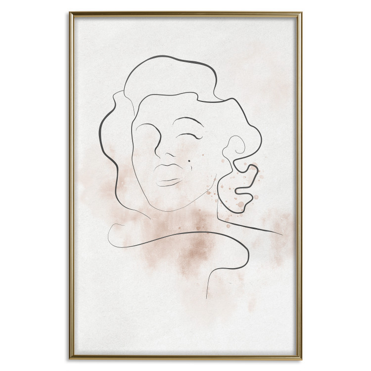 Wall Poster Star Line - abstract line art of Marilyn Monroe on a light background 134180 additionalImage 27