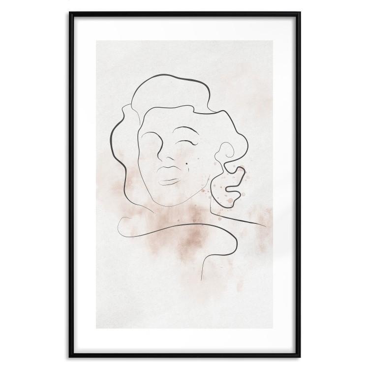 Wall Poster Star Line - abstract line art of Marilyn Monroe on a light background 134180 additionalImage 15