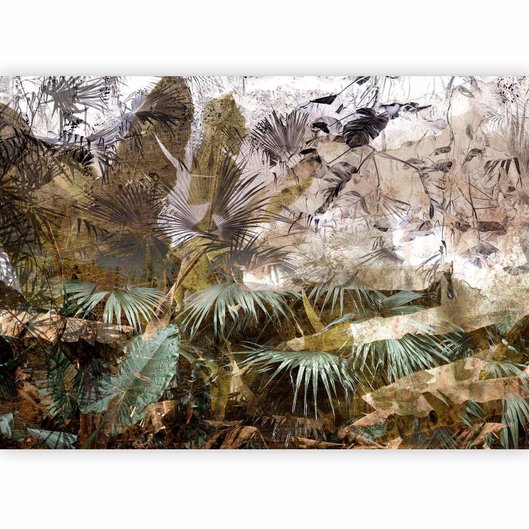 Wall Mural Abstract tropics - exotic graphic jungle landscape with leaves 134480 additionalImage 1