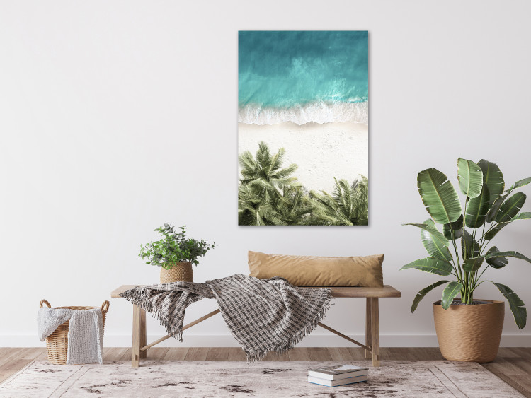 Canvas Turquoise Expansion (1-piece) Vertical - tropical beach landscape 135280 additionalImage 3