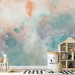 Wall Mural Dreamland - watercolour landscape with tents and balloons for children 135480 additionalThumb 4