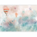 Wall Mural Dreamland - watercolour landscape with tents and balloons for children 135480 additionalThumb 5