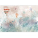 Wall Mural Dreamland - watercolour landscape with tents and balloons for children 135480 additionalThumb 3