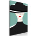 Canvas Femininity (1-piece) Vertical - portrait of a woman with a black hat 135680 additionalThumb 2