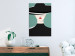 Canvas Femininity (1-piece) Vertical - portrait of a woman with a black hat 135680 additionalThumb 3
