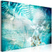 Canvas Art Print Turquoise Ferns (1-piece) Wide - abstraction with a deer 138280 additionalThumb 2