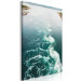 Canvas Turquoise Waves (1-piece) Vertical - water and mountain landscape in the background 138780 additionalThumb 2