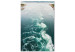 Canvas Turquoise Waves (1-piece) Vertical - water and mountain landscape in the background 138780
