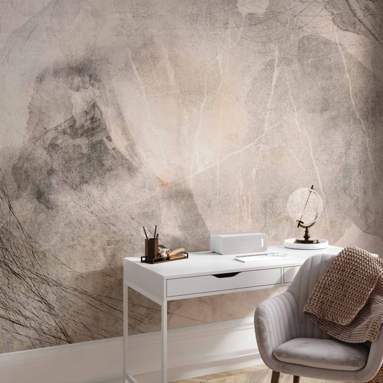 Wall Mural Night abstraction - marble texture in grey with soft colours 143580 additionalImage 4